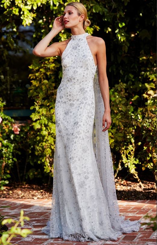 Tadashi Shoji - SoHo Lace Cape Gown