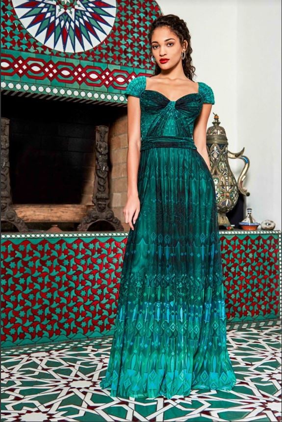 Kosem Ombr_-Print Sweetheart Gown
