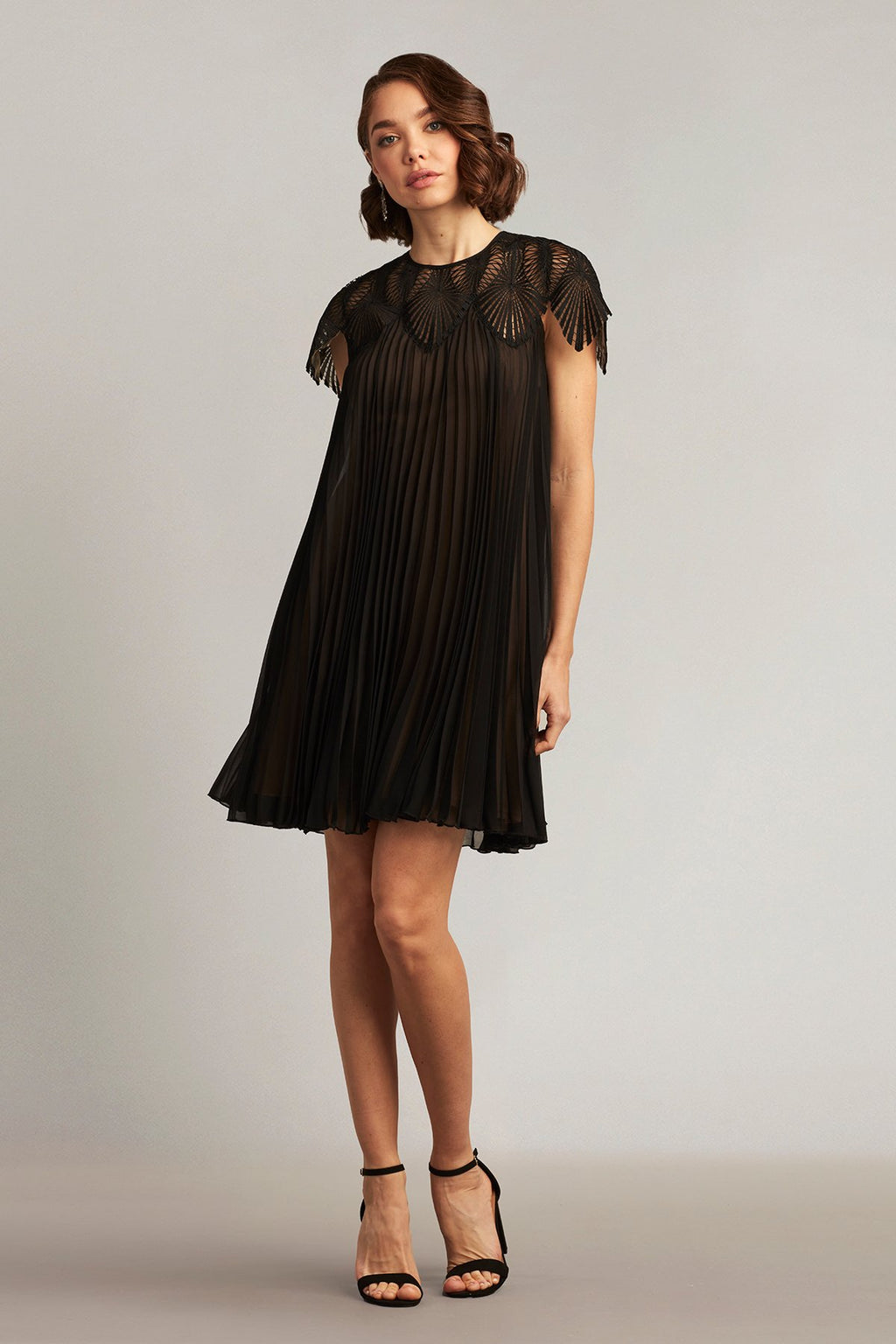 Harby Pleated Trapeze Mini Dress