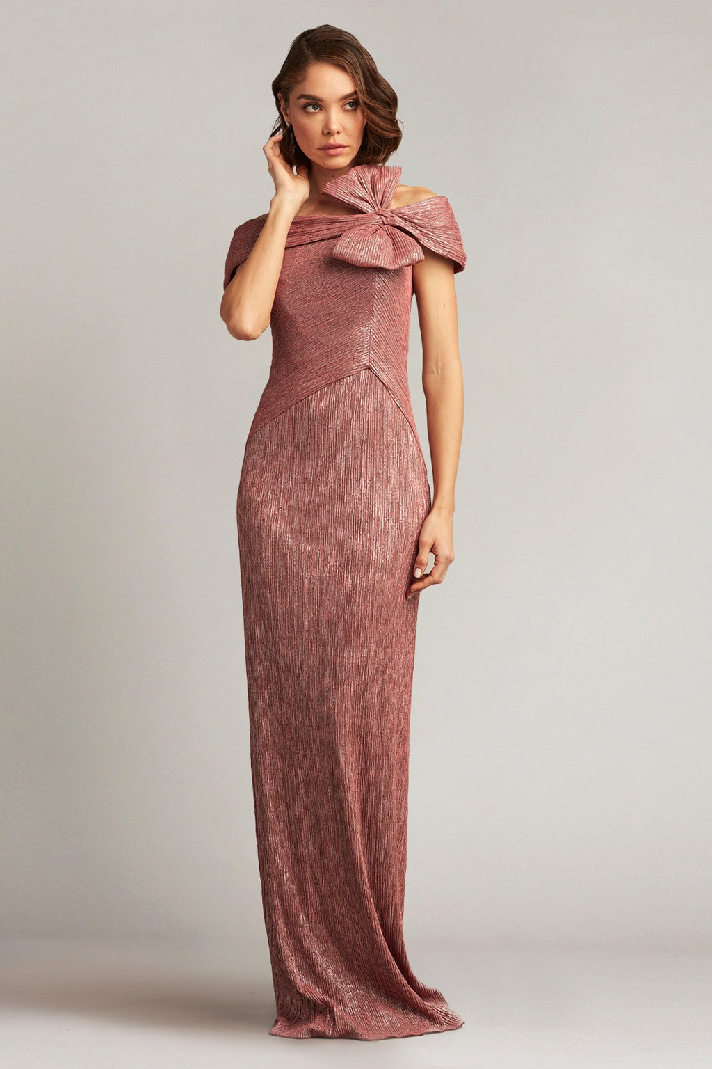 Nadine Draped Bow Gown