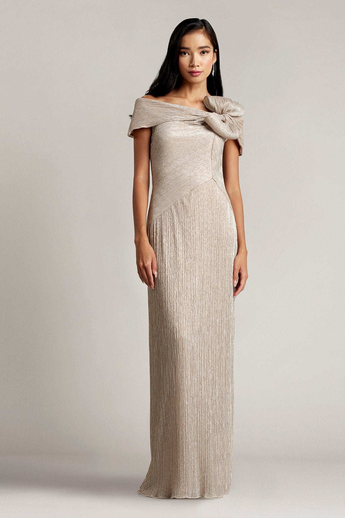 Nadine Draped Bow Gown