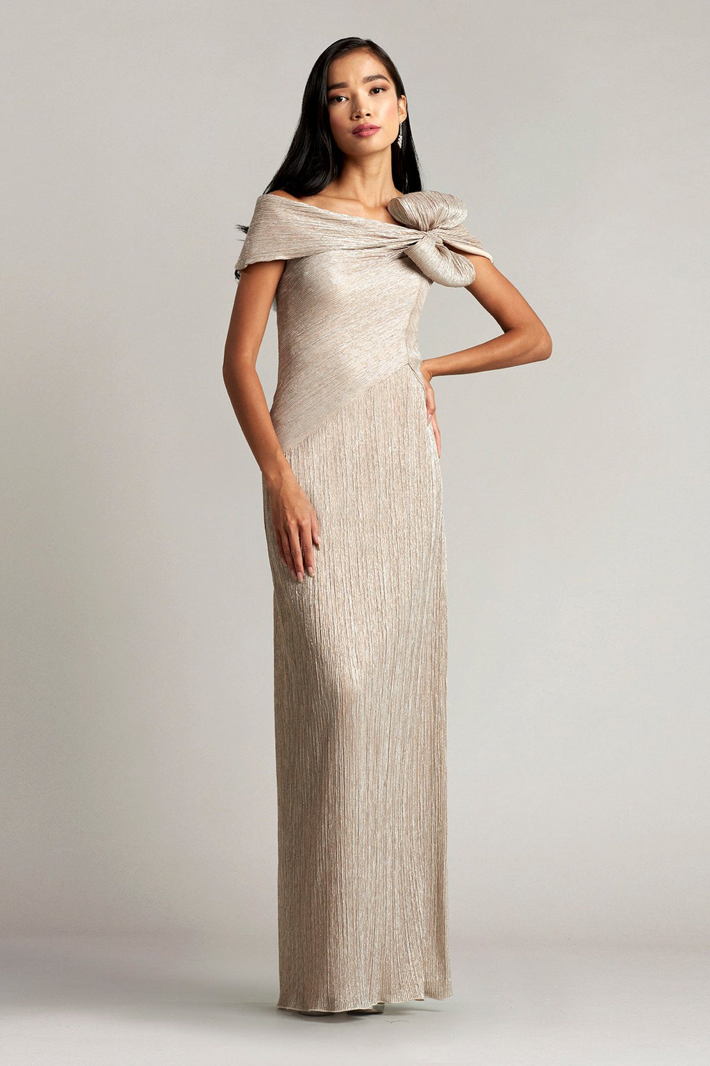 Nadine Draped Bow Gown