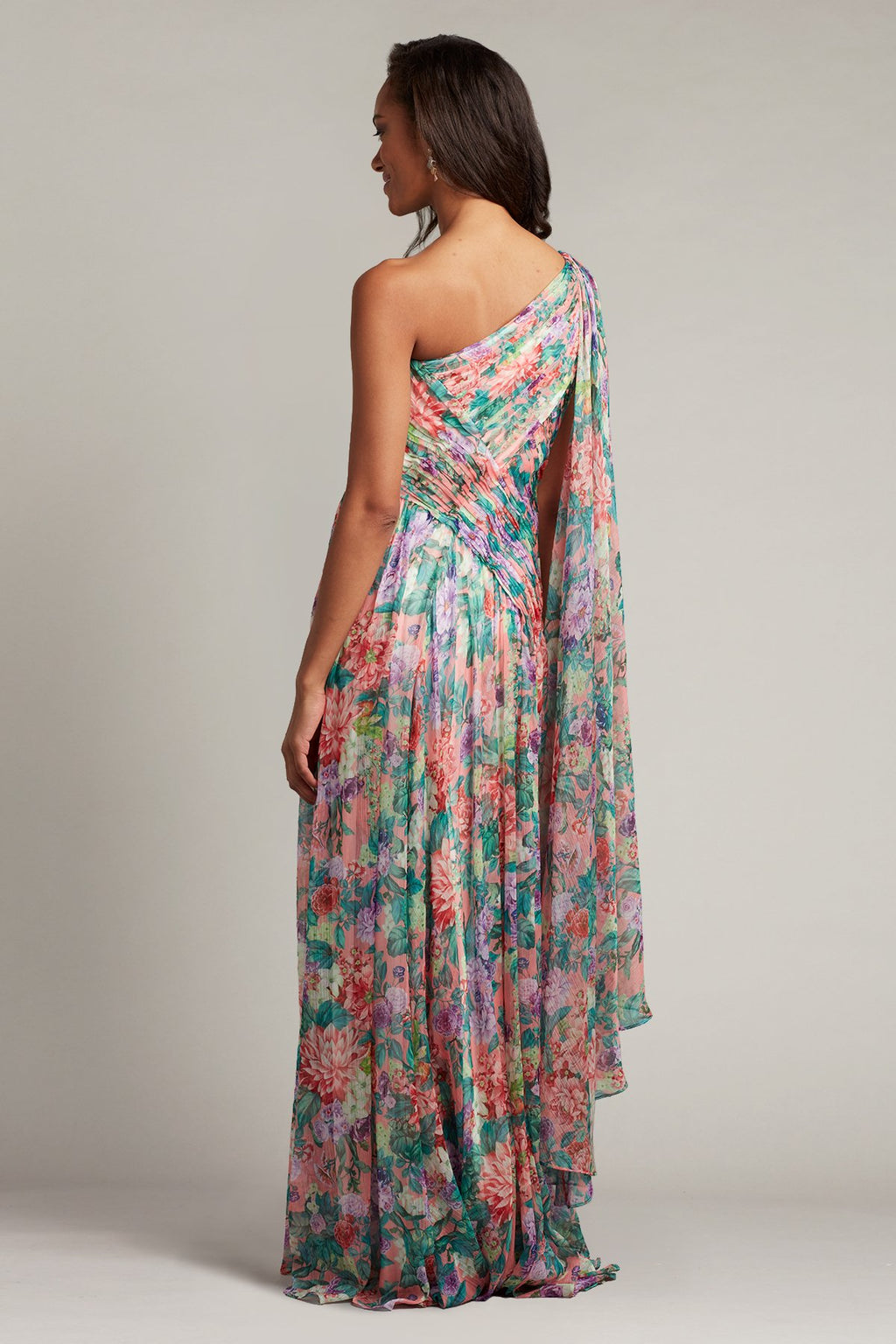 Connelly Cape Sleeve Chiffon Gown