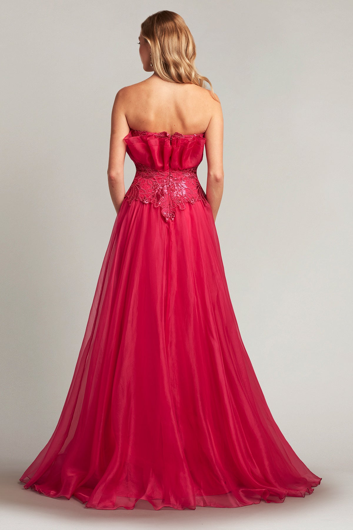 Kerwin Strapless Embellished Organza Gown