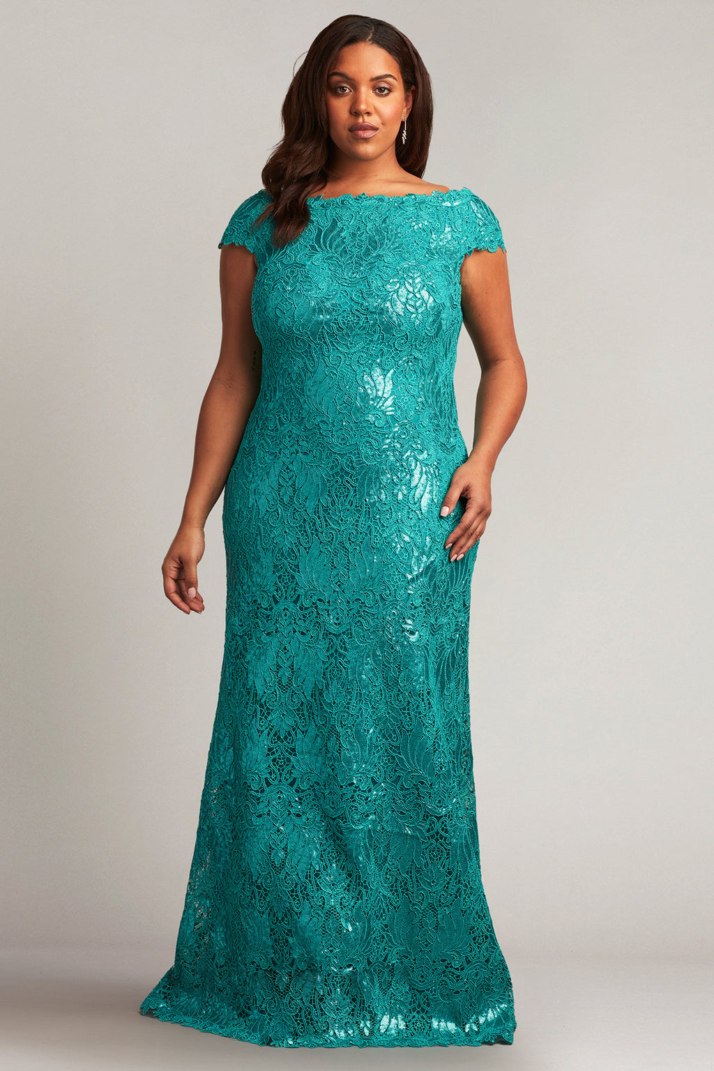 Fisher Sequin Embroidered Gown - PLUS SIZE