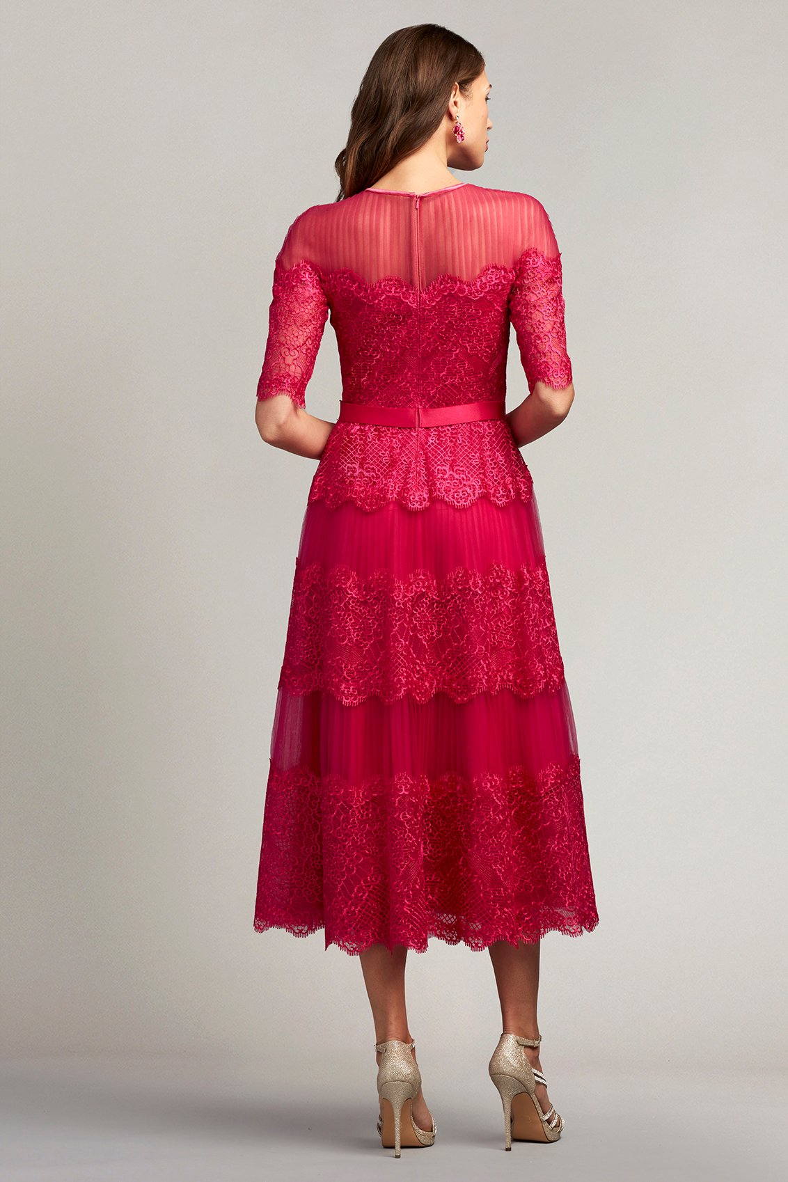 Dona Pleated Tulle Midi Dress