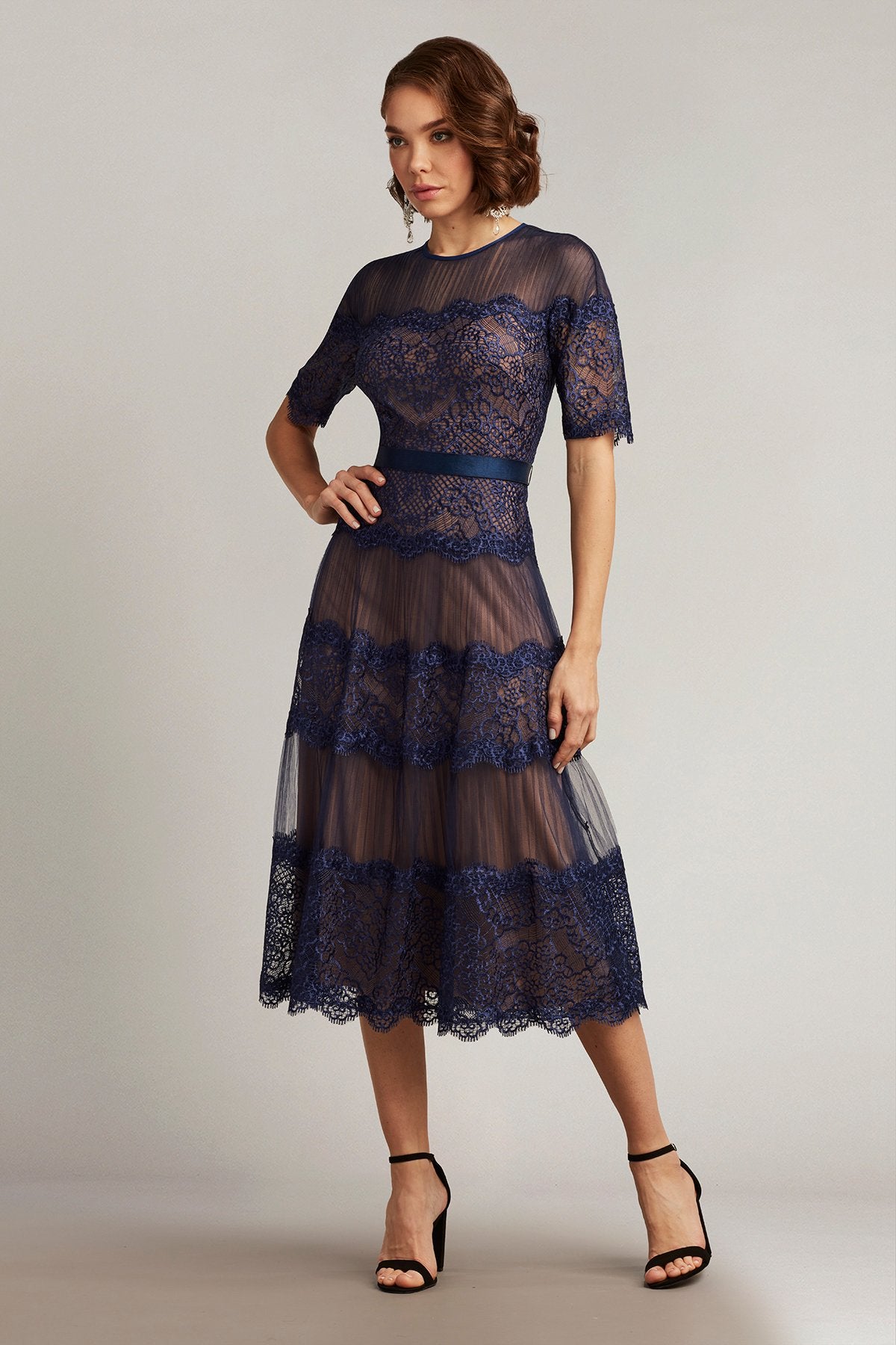 Dona Pleated Tulle Midi Dress