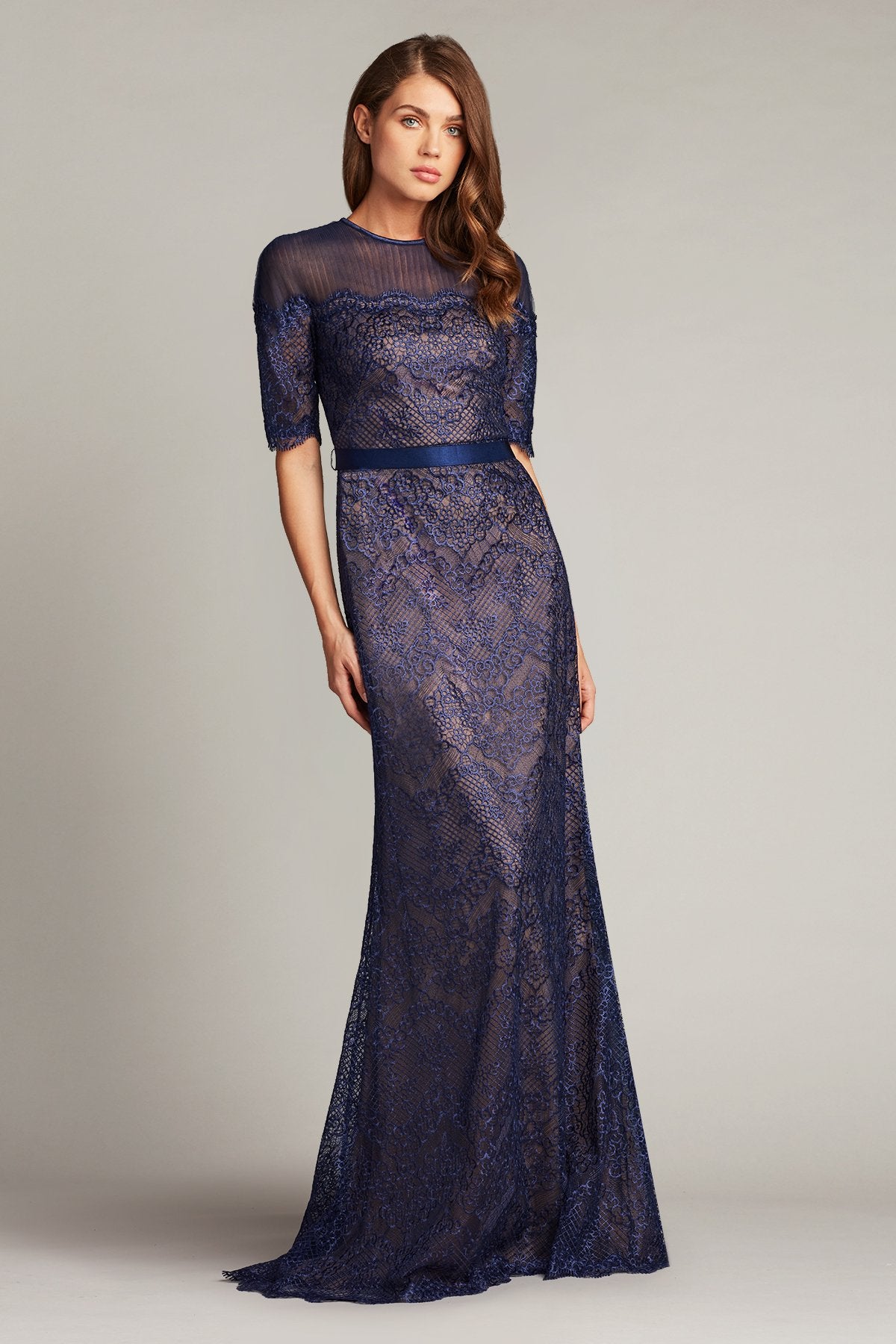 Oden Belted Lace Gown