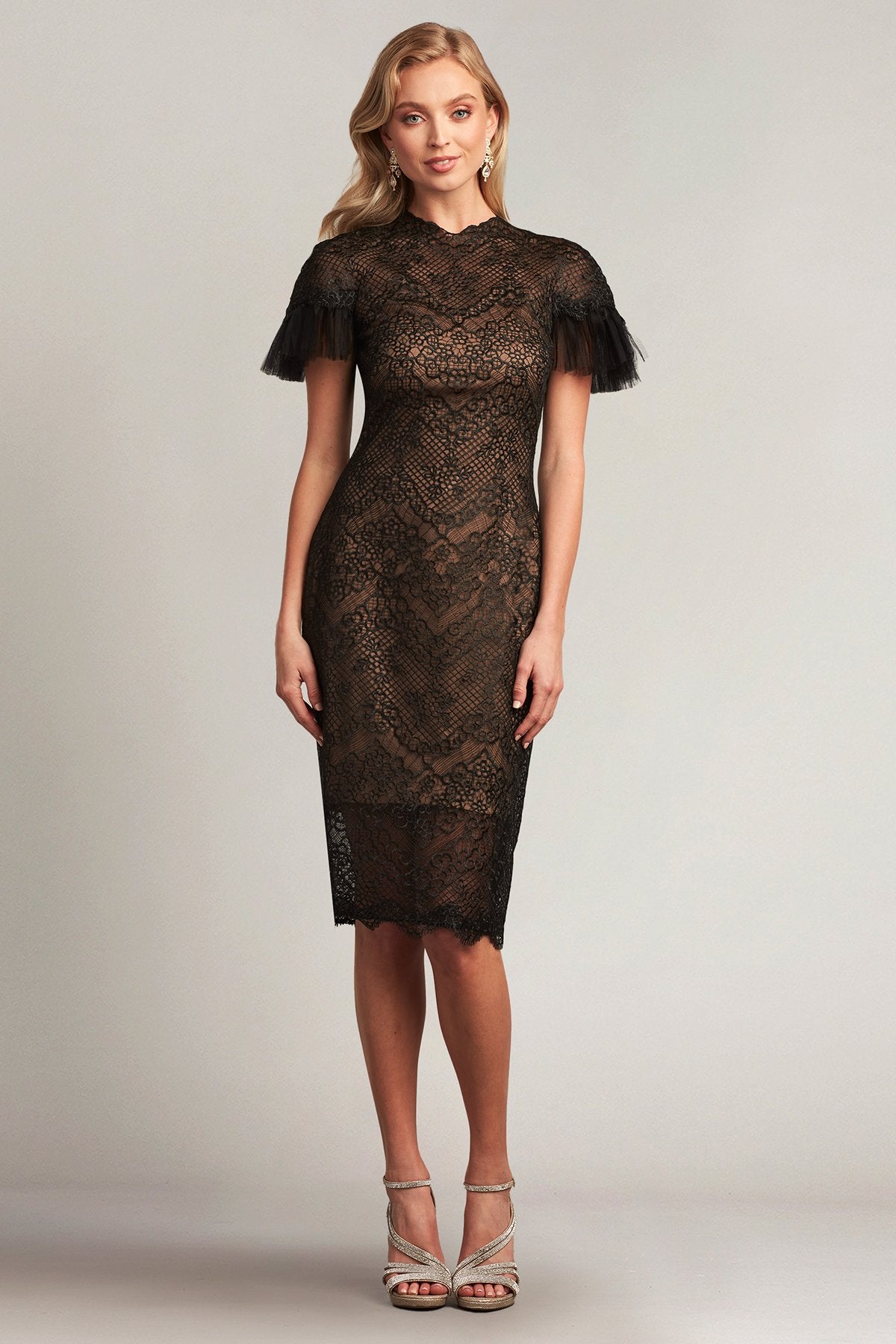Boone Embroidered Tulle Illusion Dress