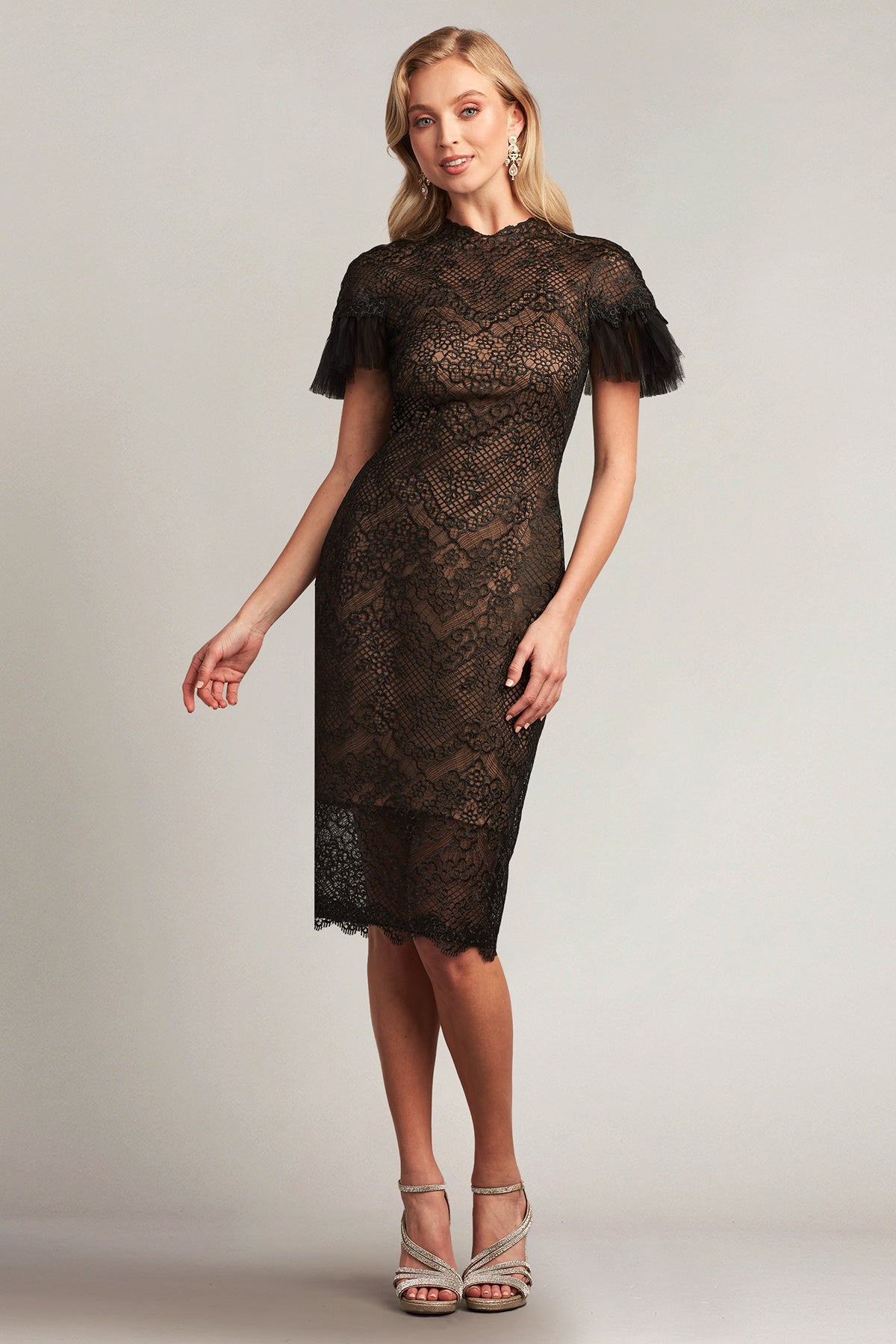 Boone Embroidered Tulle Illusion Dress