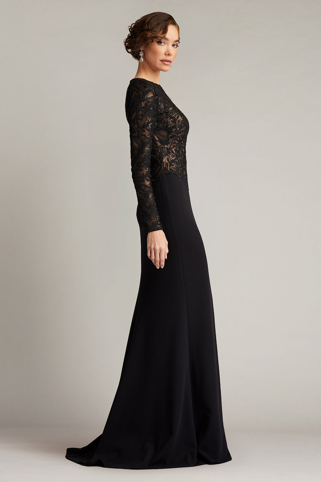 Shika Embroidered Crepe Gown