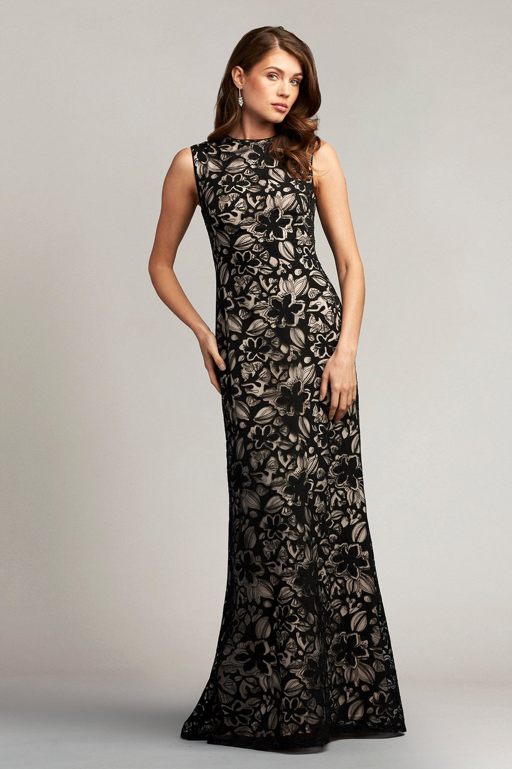 Meloy Reverse Appliqué Tulle Gown