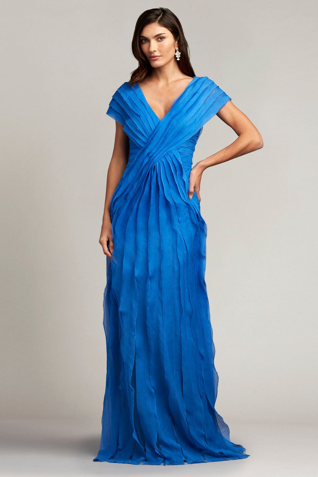 Tipton Crinkle Chiffon Gown
