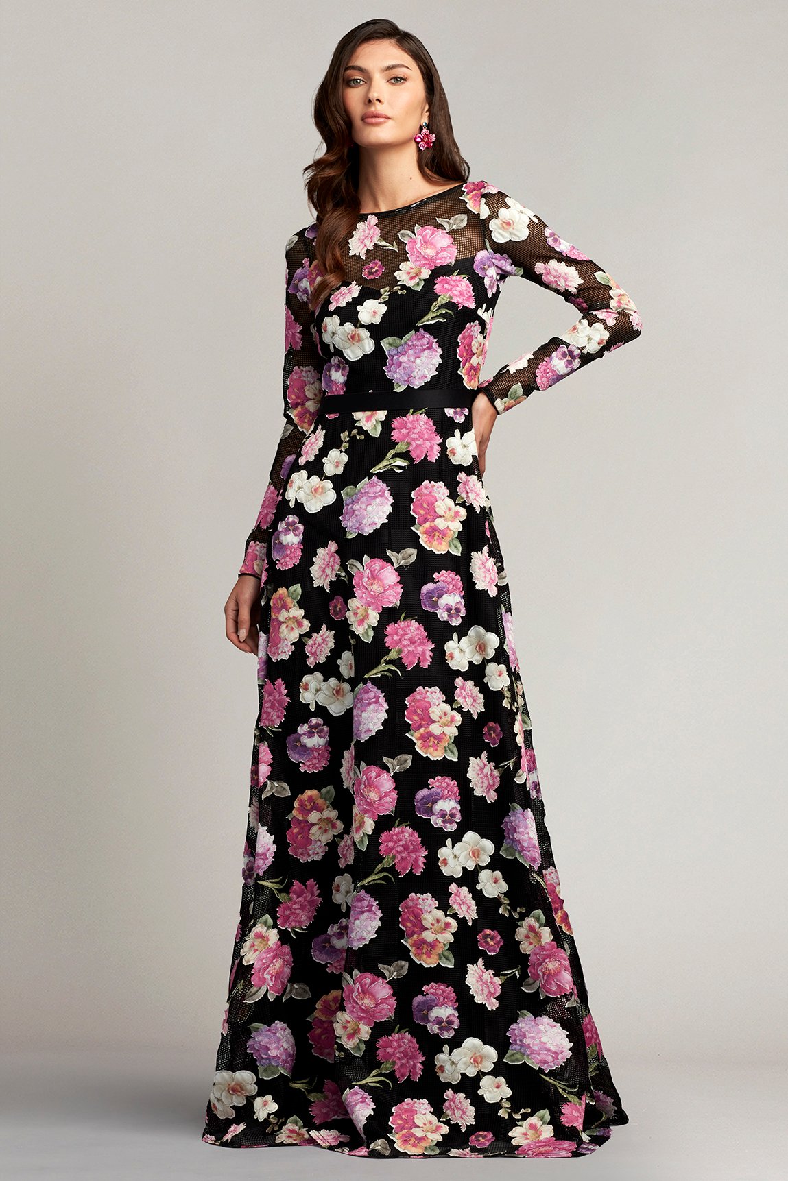 Rumi Floral Illusion Gown