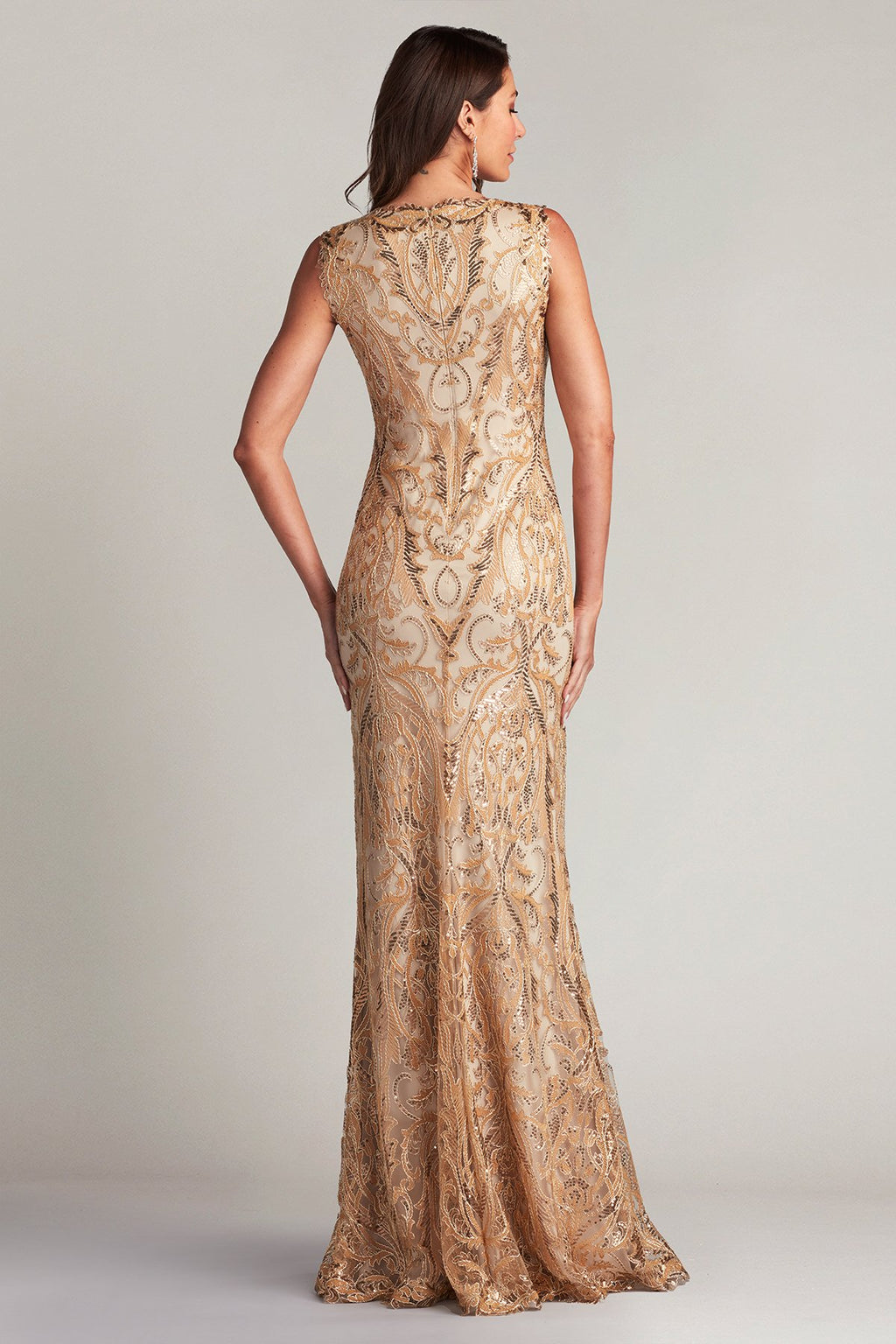 Adola Sequin Embroidered Gown
