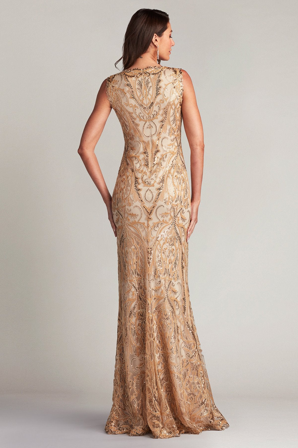 Adola Sequin Embroidered Gown