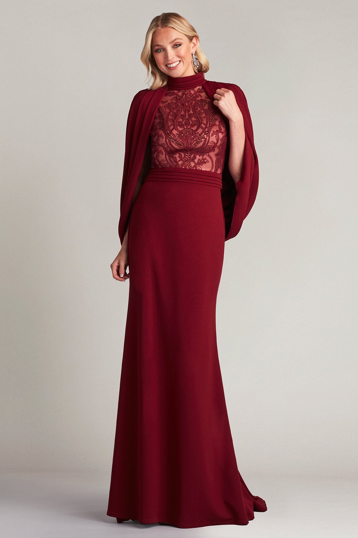 dress code strictly formal STRAPLESS BLACK VELVET CAPE GOWN | CULT MIA main image 1