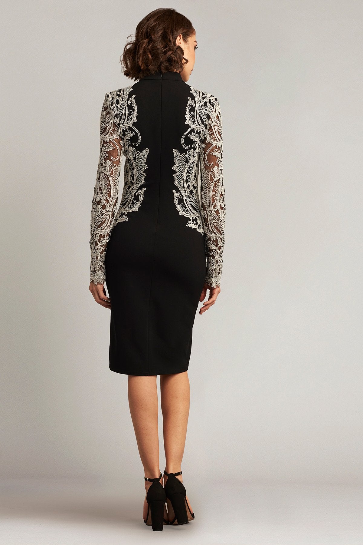 Coyle Embroidered Illusion Dress
