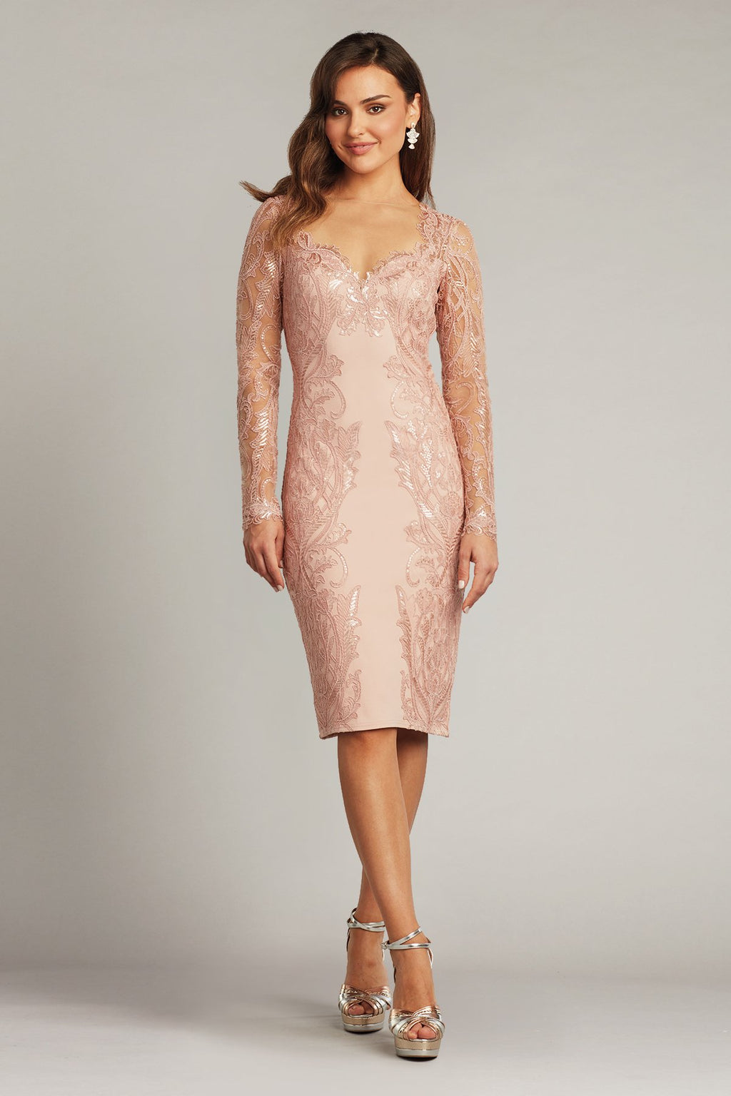 Sohan Embellished Illusion Dress