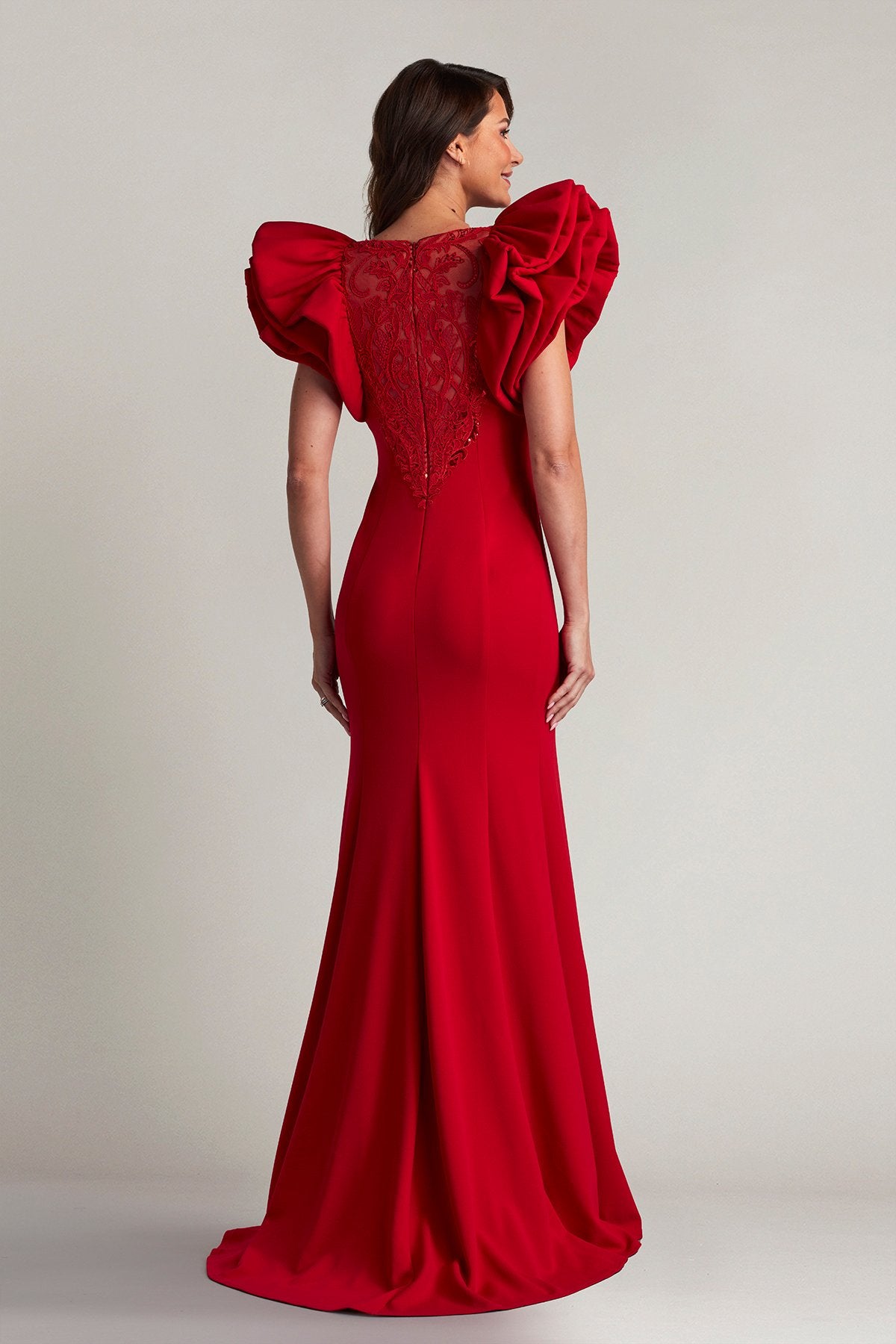Romilly Shoulder Ruffle Gown