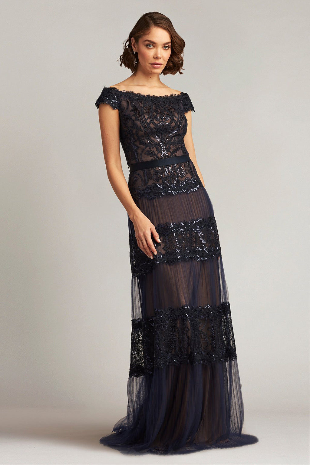 Zaira Tiered Tulle Gown