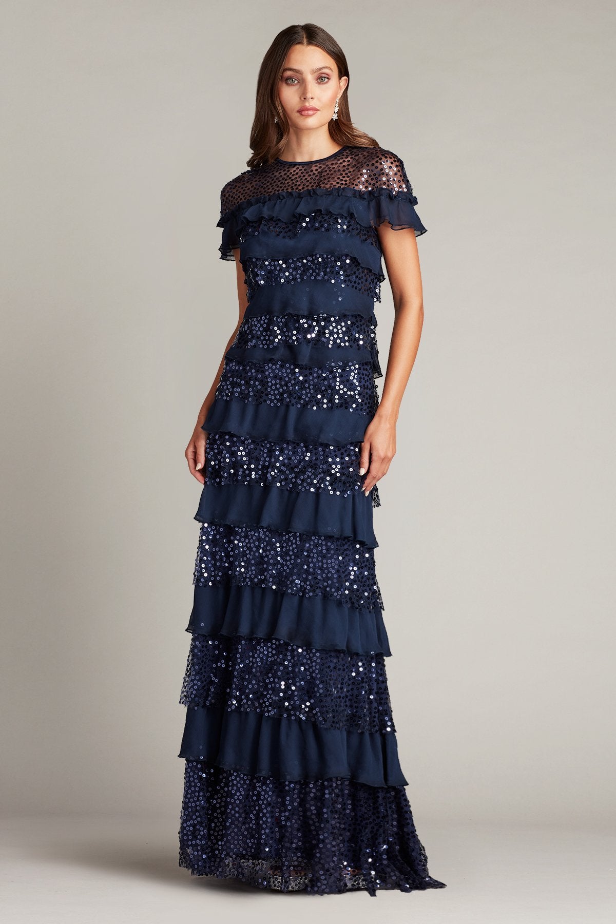 Ayers Sequin Tiered Gown