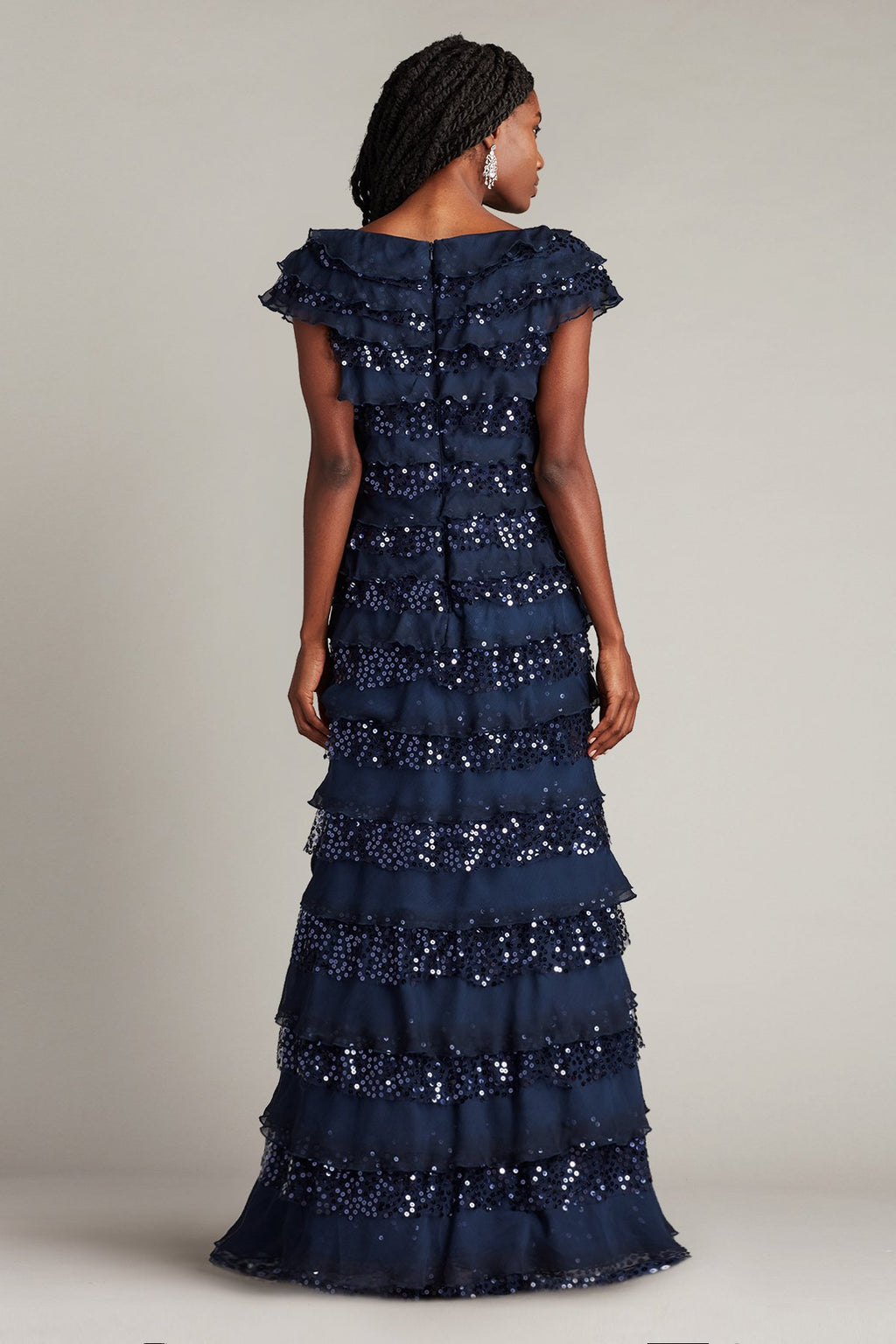 Eston Embellished Tiered Ruffle Gown