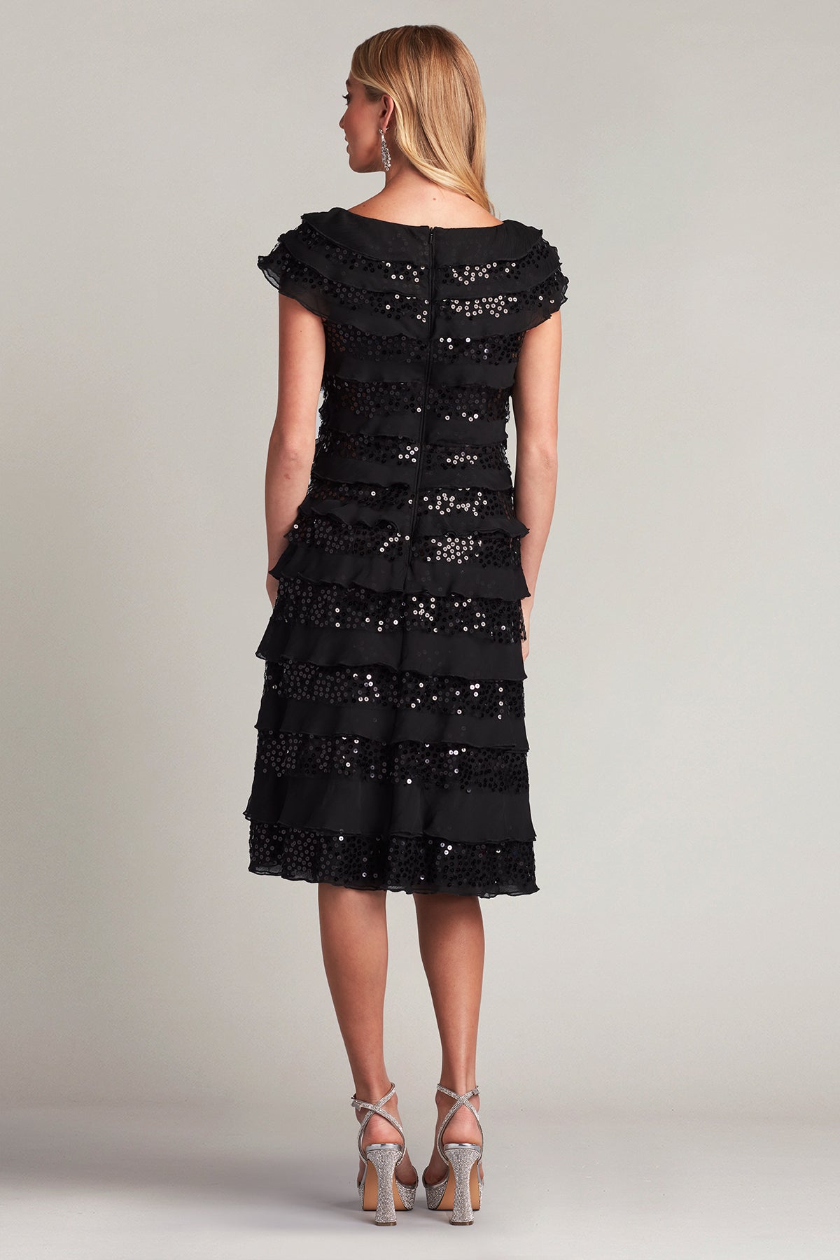Eston Embellished Tiered Ruffle Dress