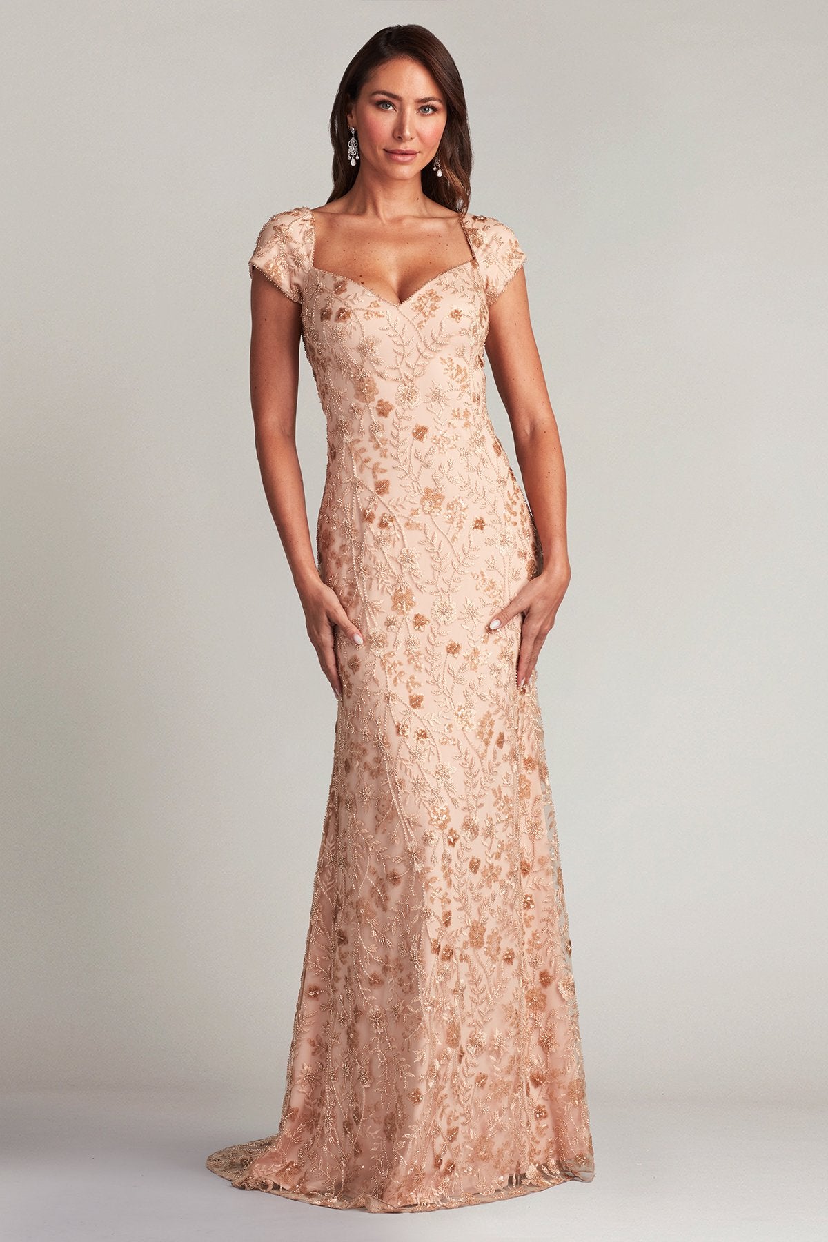 Meraly Bead Embroidered Gown