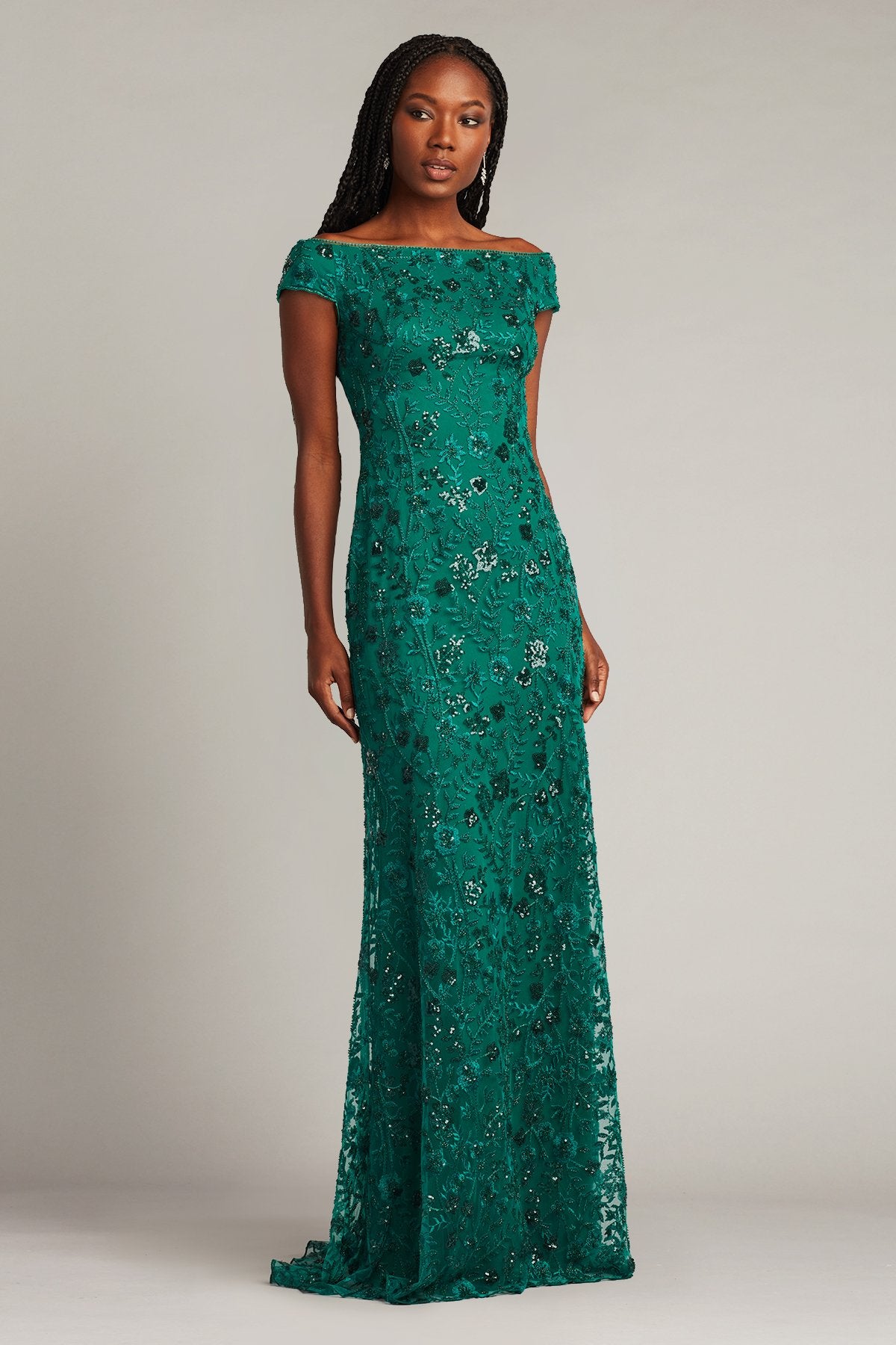 Dublin Embellished Off-Shoulder Gown