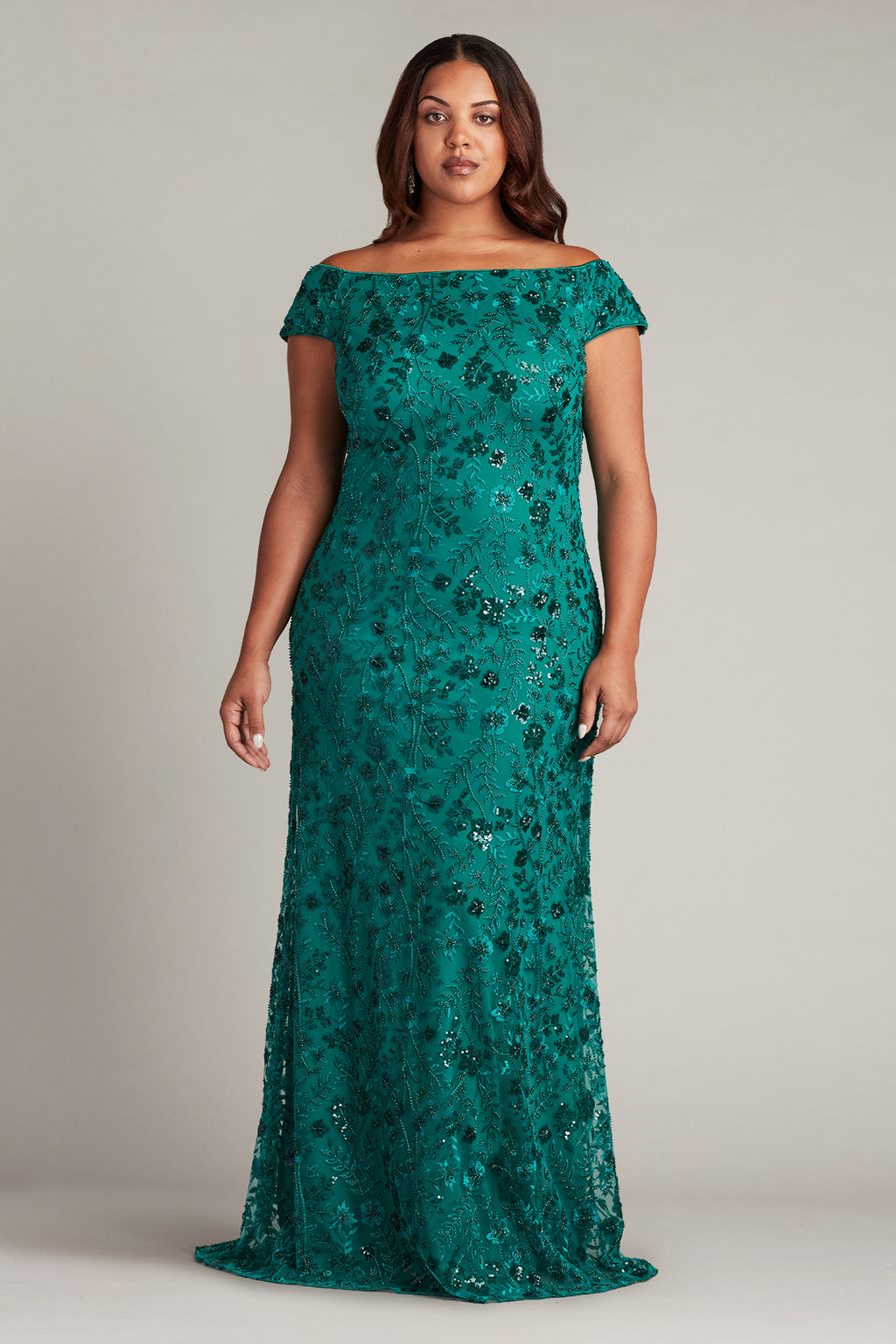 Dublin Embellished Off-Shoulder Gown - PLUS SIZE