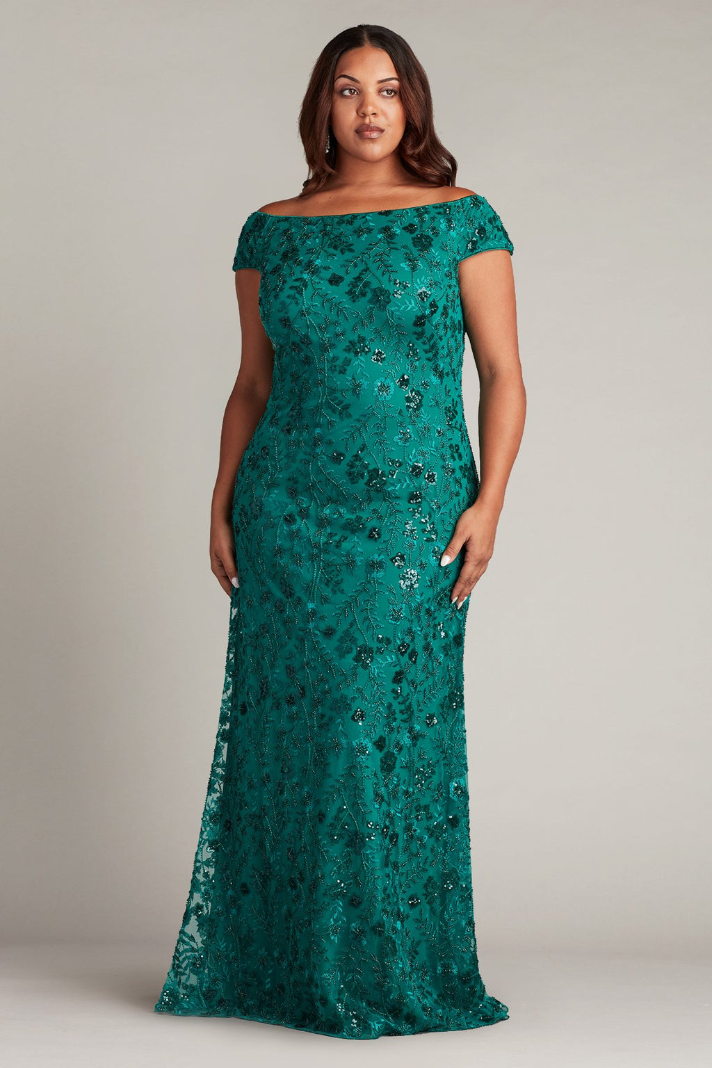 Dublin Embellished Off-Shoulder Gown - PLUS SIZE