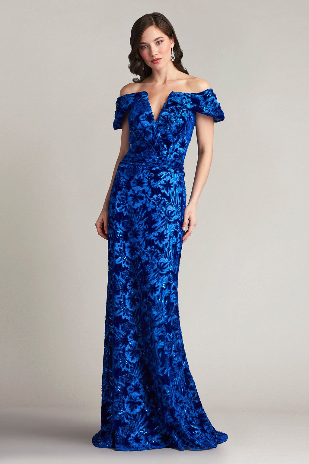 Georgiana Sequin Burnout Velvet Gown