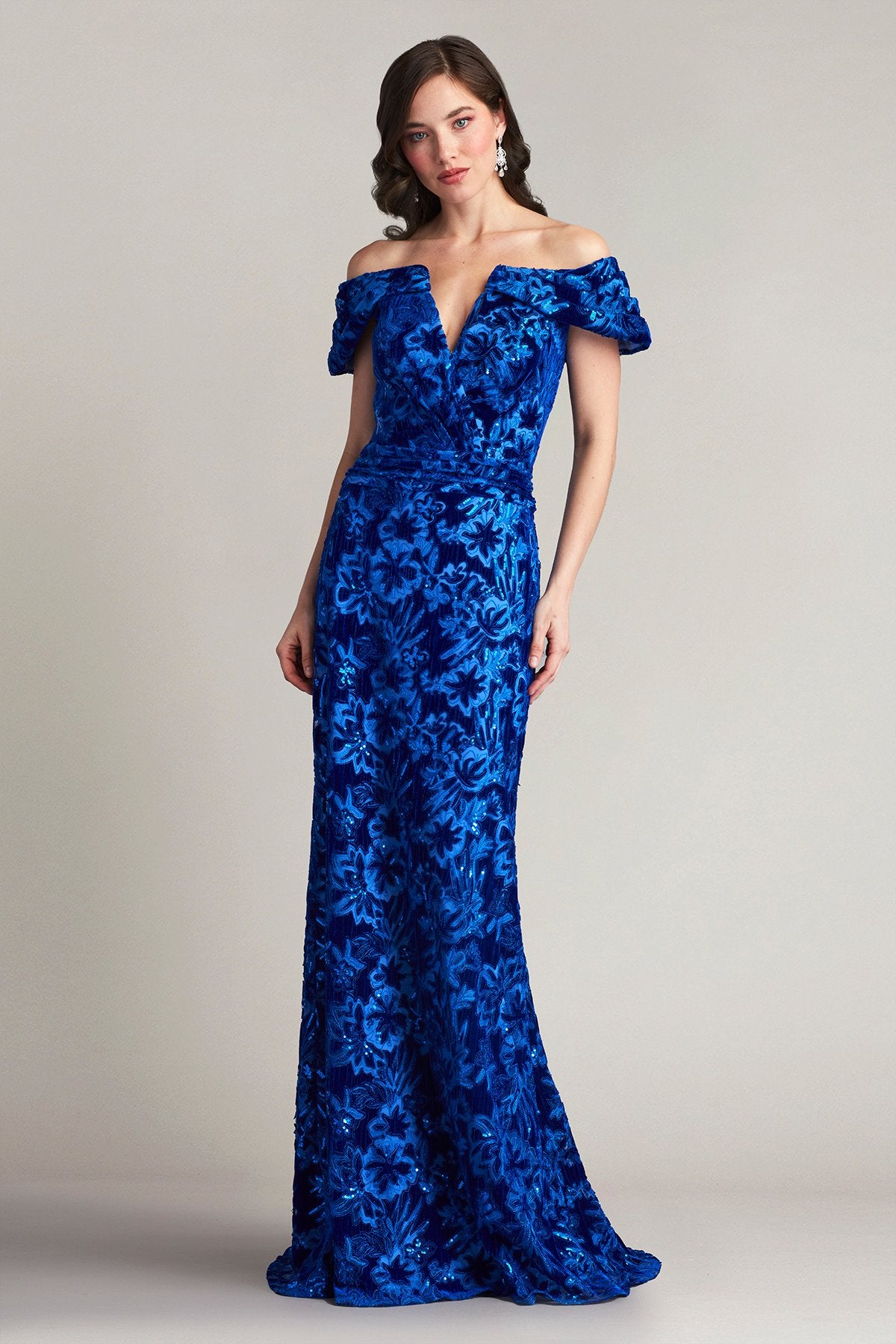 Georgiana Sequin Burnout Velvet Gown