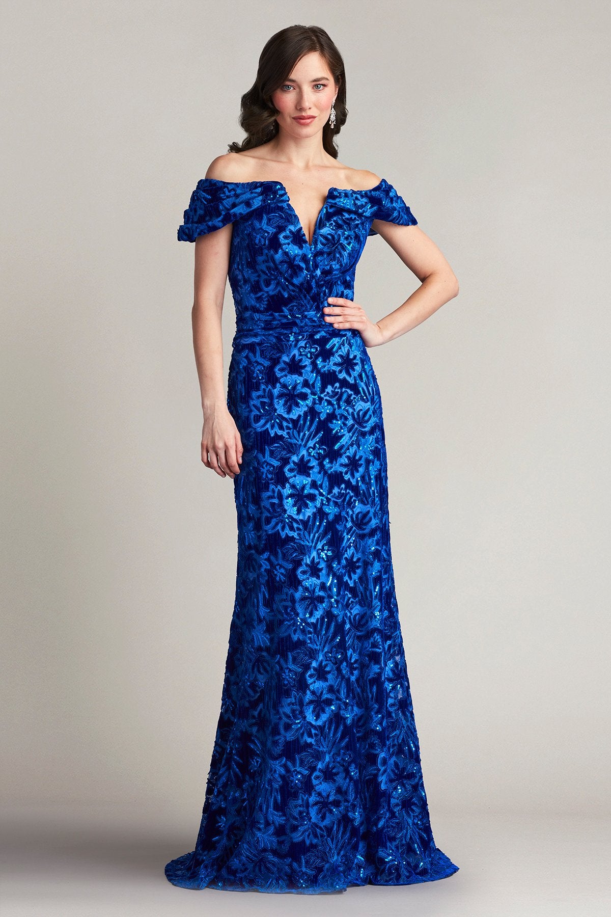 Georgiana Sequin Burnout Velvet Gown