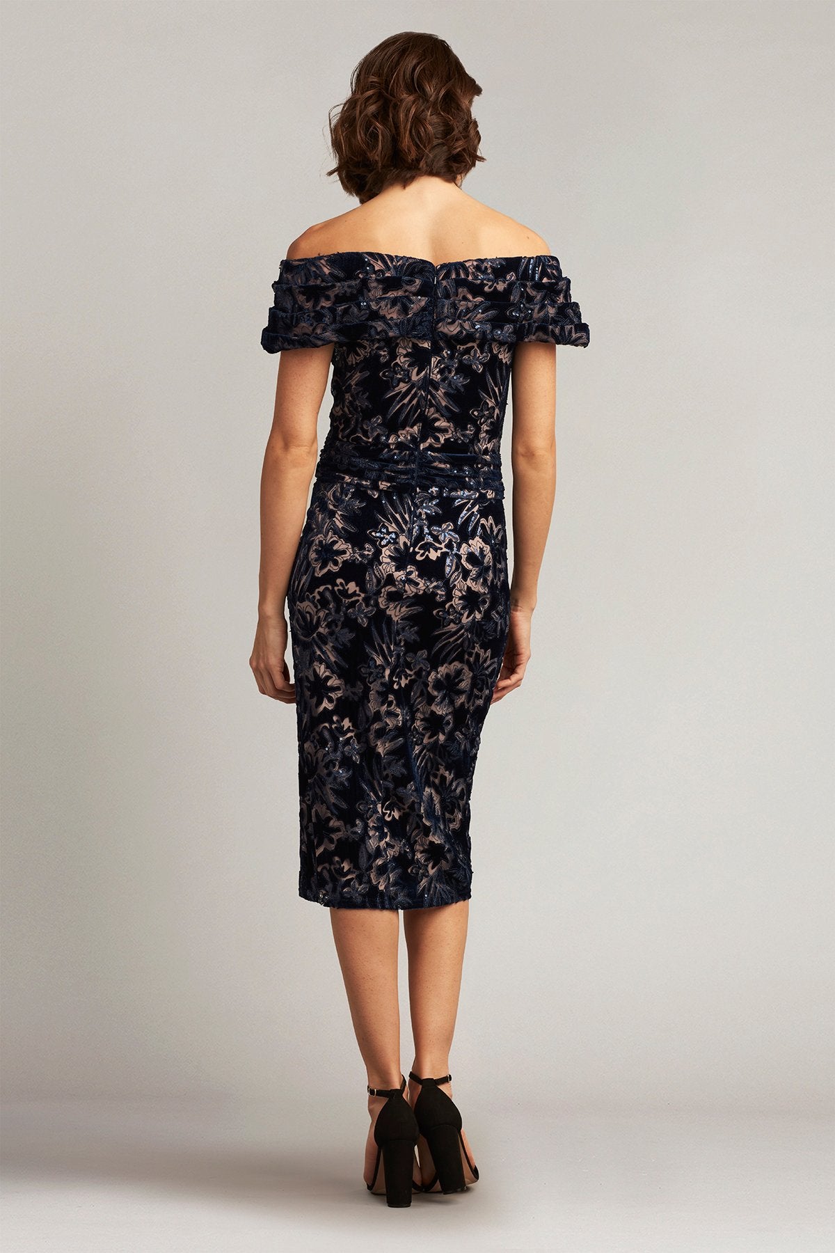 Georgiana Sequin Burnout Velvet Dress