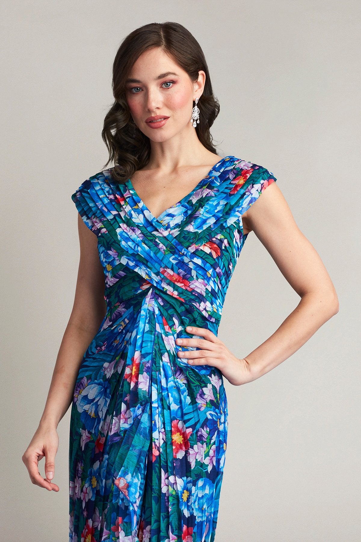 Novie Floral Print Gown