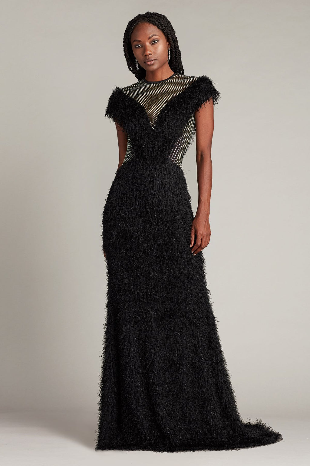 Prem Eyelash Yarn Illusion Gown