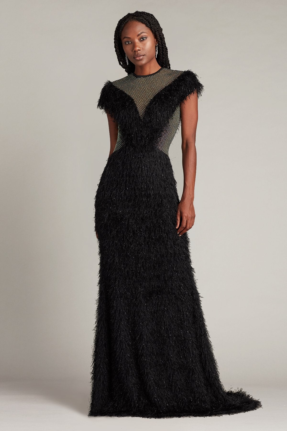 Prem Eyelash Yarn Illusion Gown