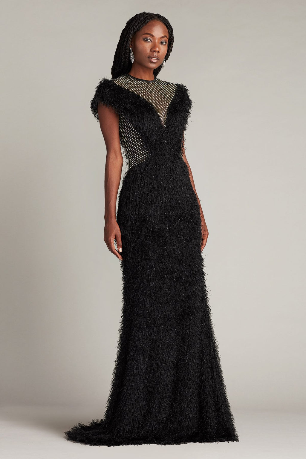 Prem Eyelash Yarn Illusion Gown