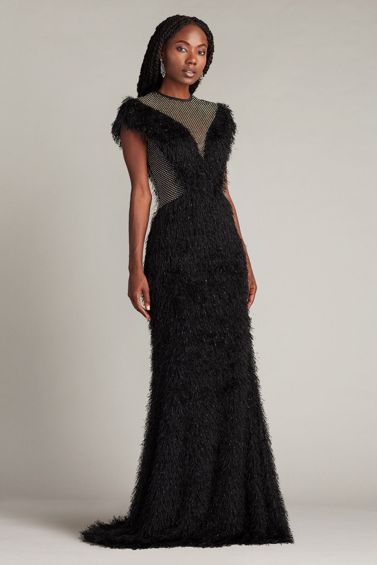 Prem Eyelash Yarn Illusion Gown