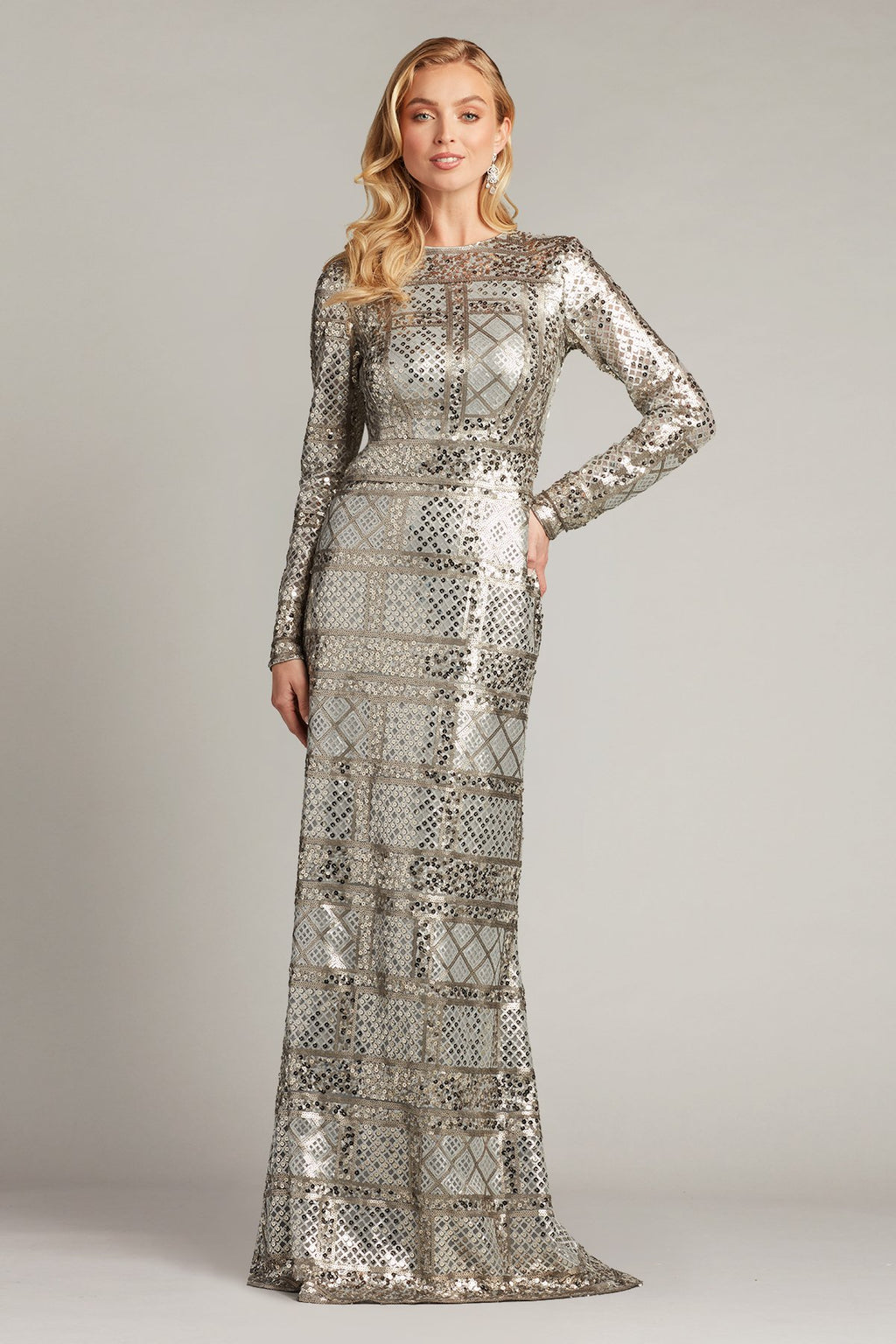 Sindri Patchwork Sequin Gown