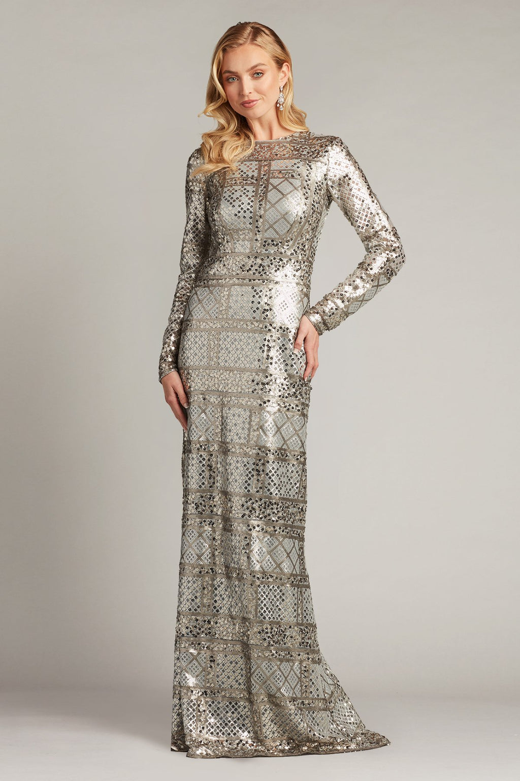 Sindri Patchwork Sequin Gown