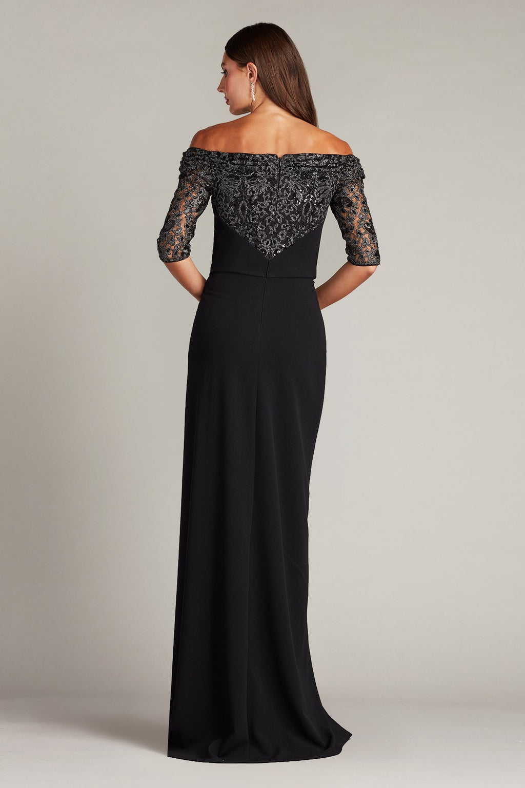 Quinn Off-Shoulder Draped Gown