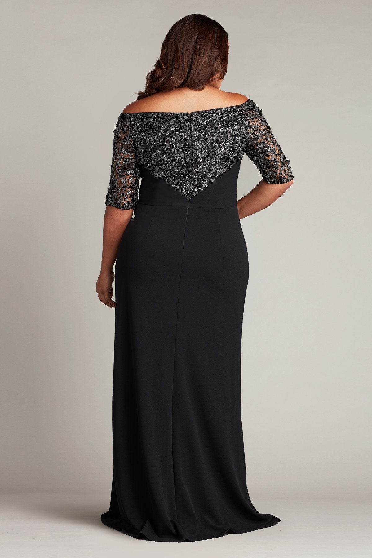 Quinn Off-Shoulder Draped Gown - PLUS SIZE