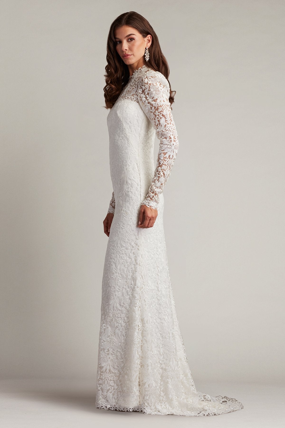 Heiss Embroidered Illusion Gown