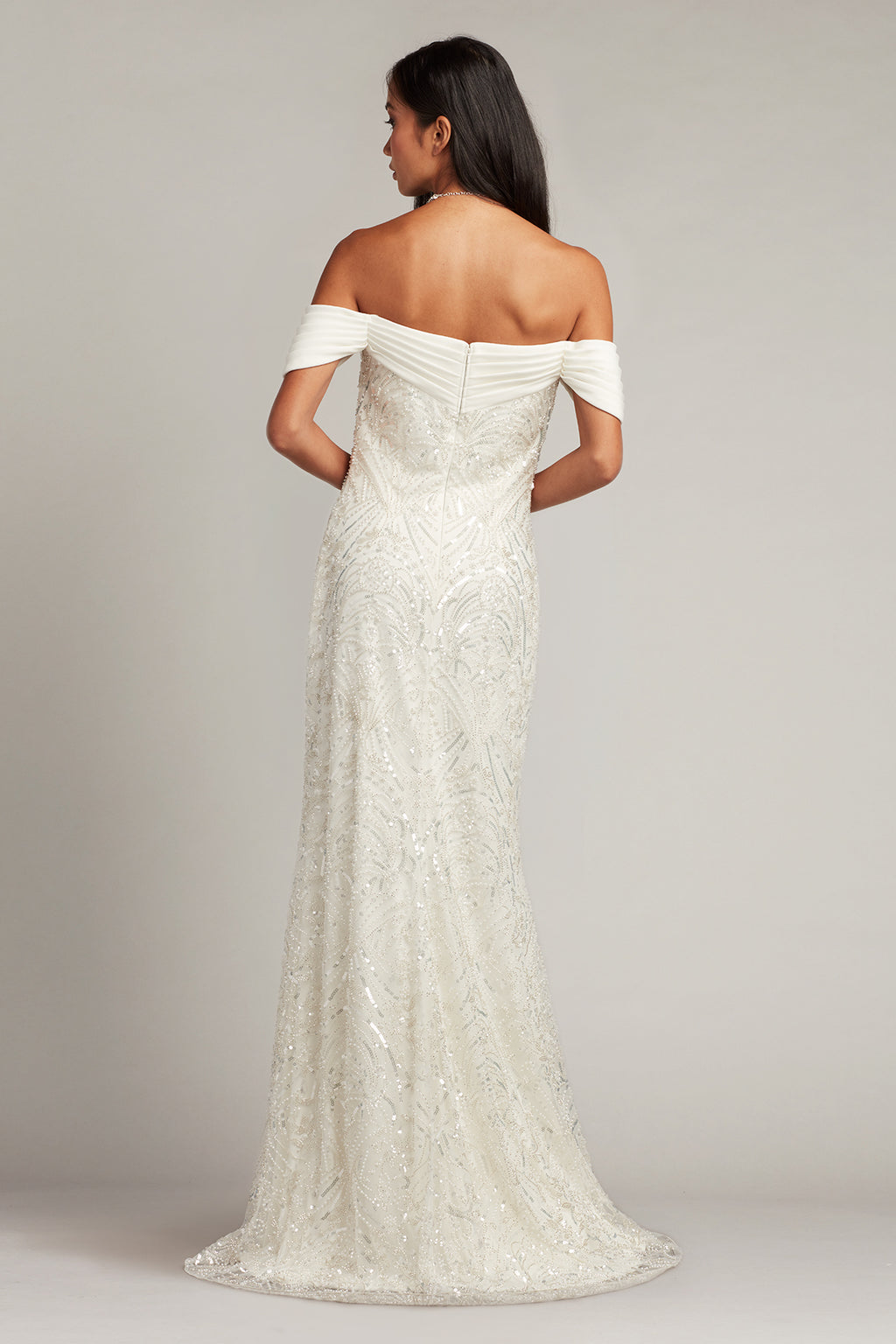 Stowell Embellished Tulle Strapless Gown