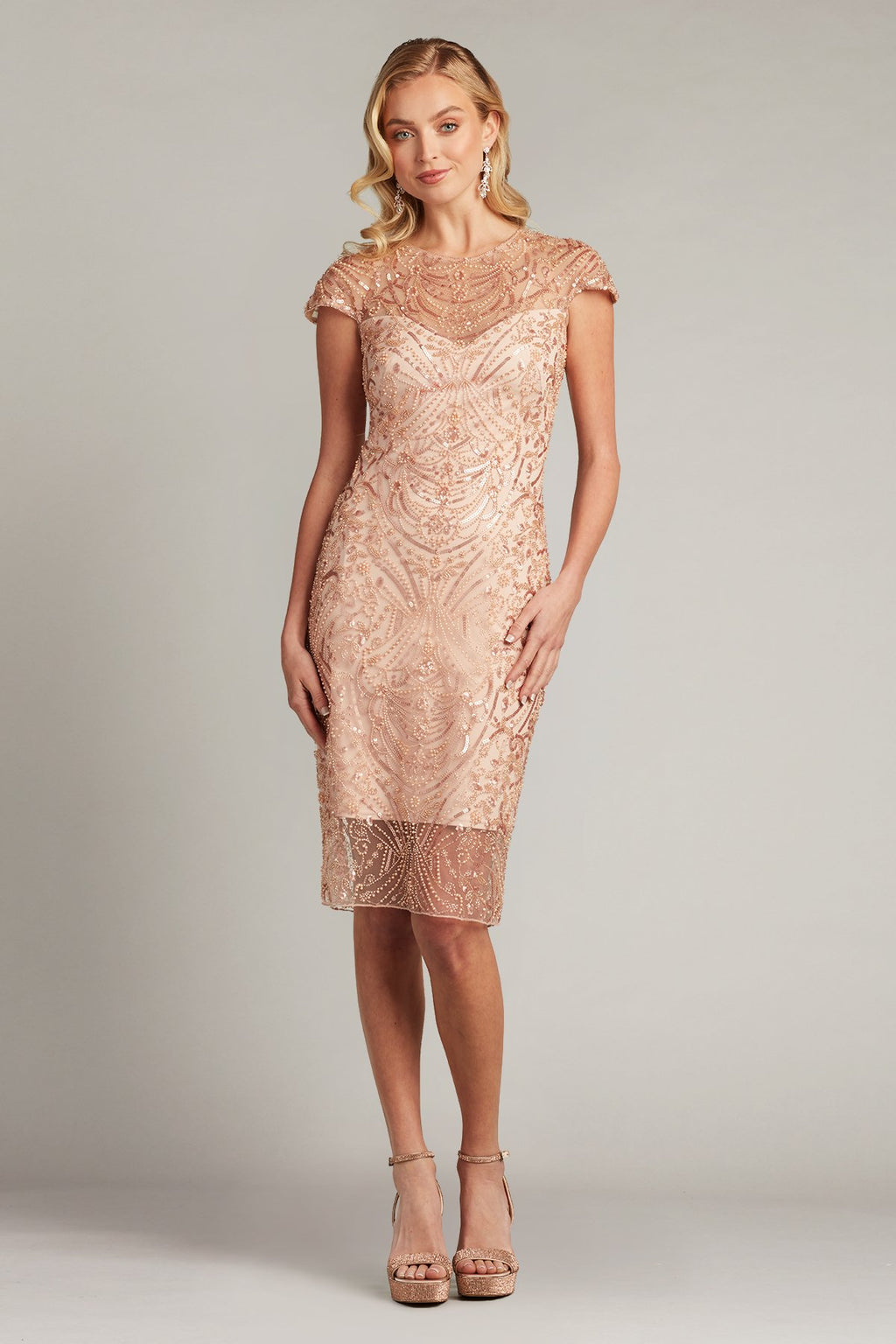 Sosi Embellished Illusion Dress