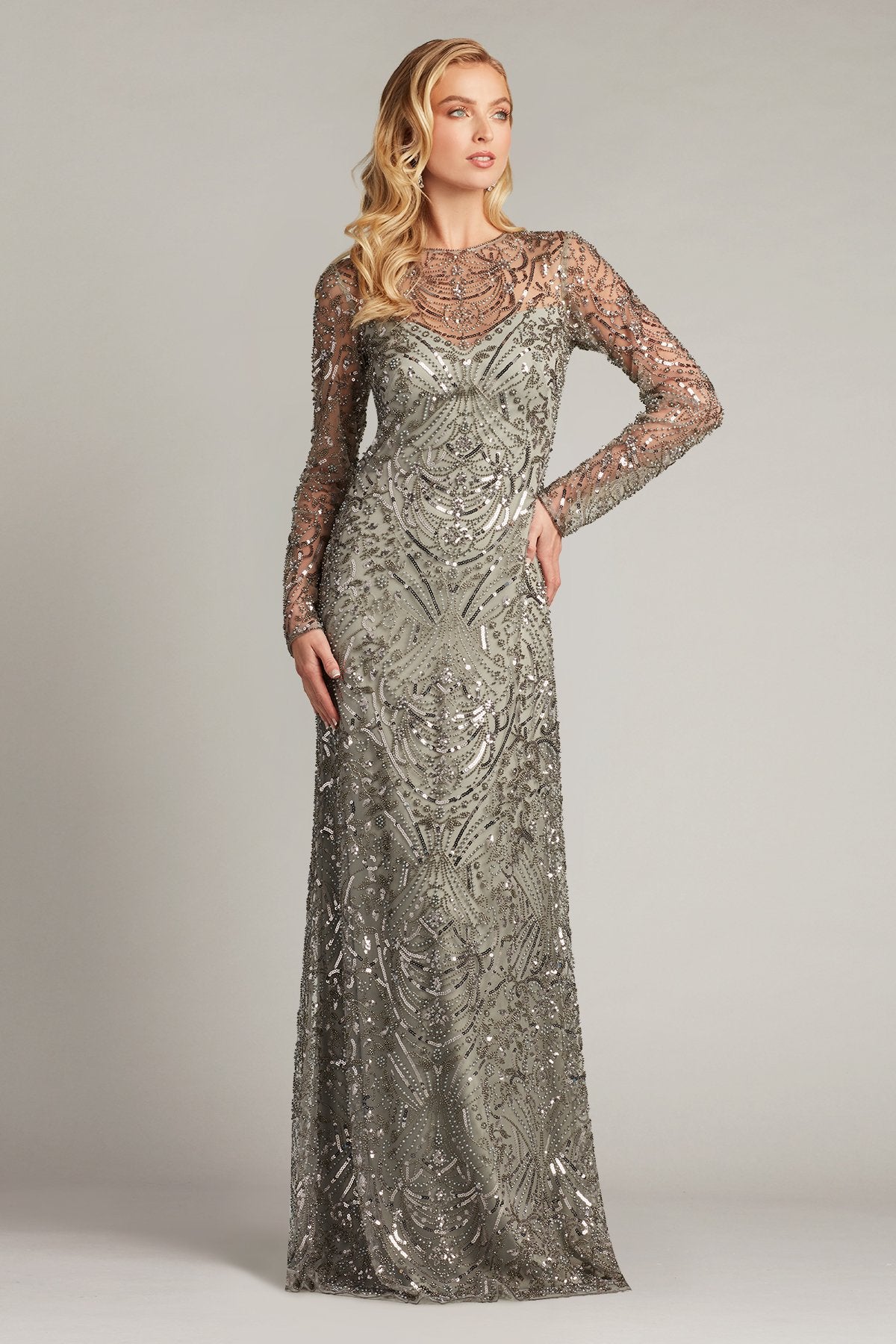Keziah Embellished Illusion Gown
