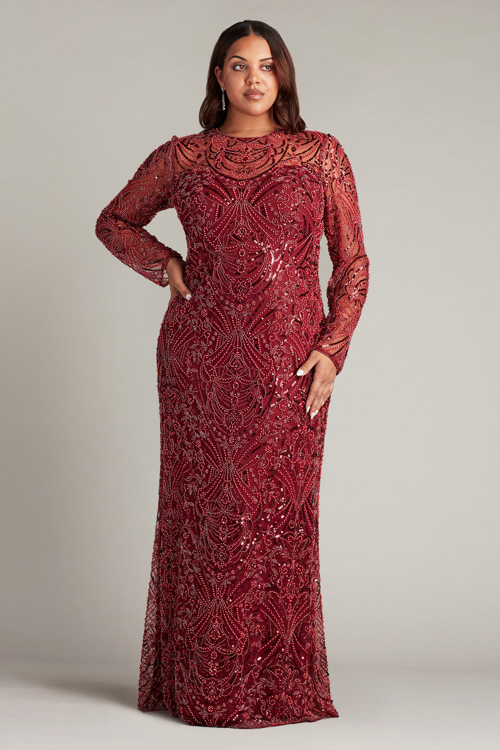 Keziah Embellished Illusion Gown - PLUS SIZE